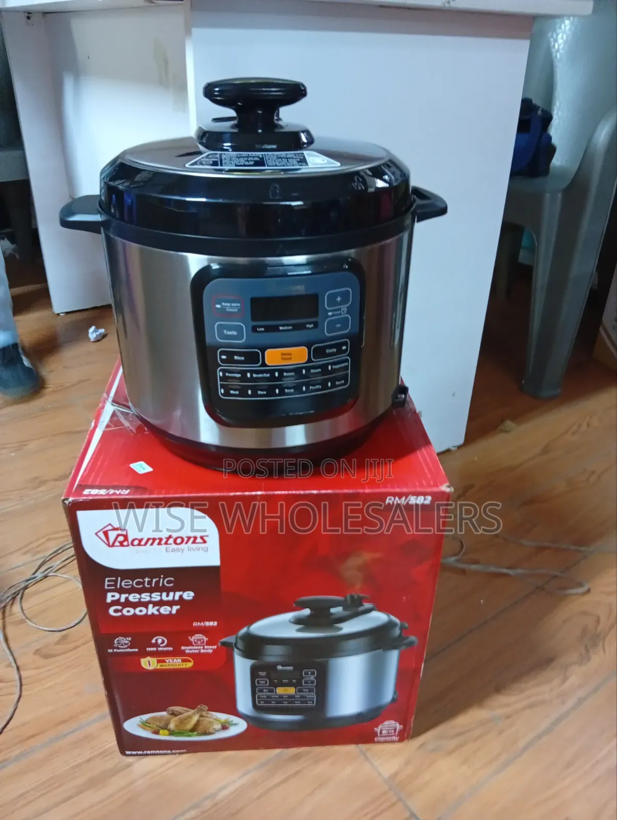 Ramtons Rm/582-Electric Pressure Cooker- Black (1yr Wrty)√°°