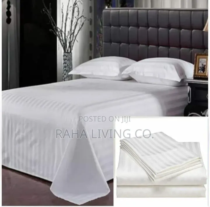 Hotel Quality Striped Bedsheet Set | 4 PCS | All Sizes