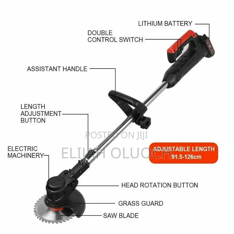 Rechargeable 2 Battery 9 Blades Lawn Lower Grass N Bush Cutter