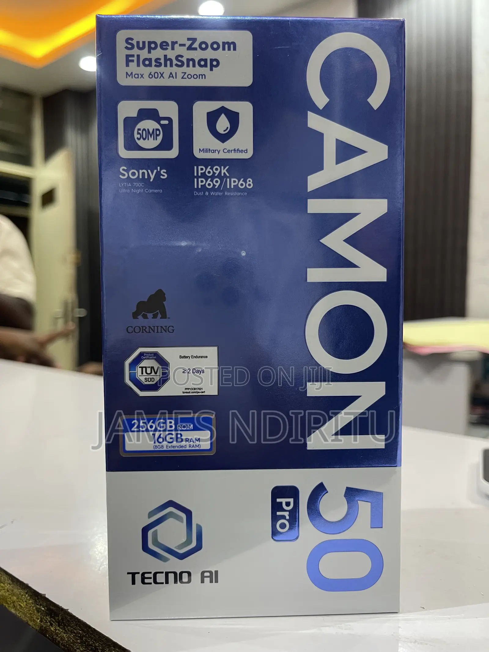 New Tecno Camon 50 Pro 256 GB Black