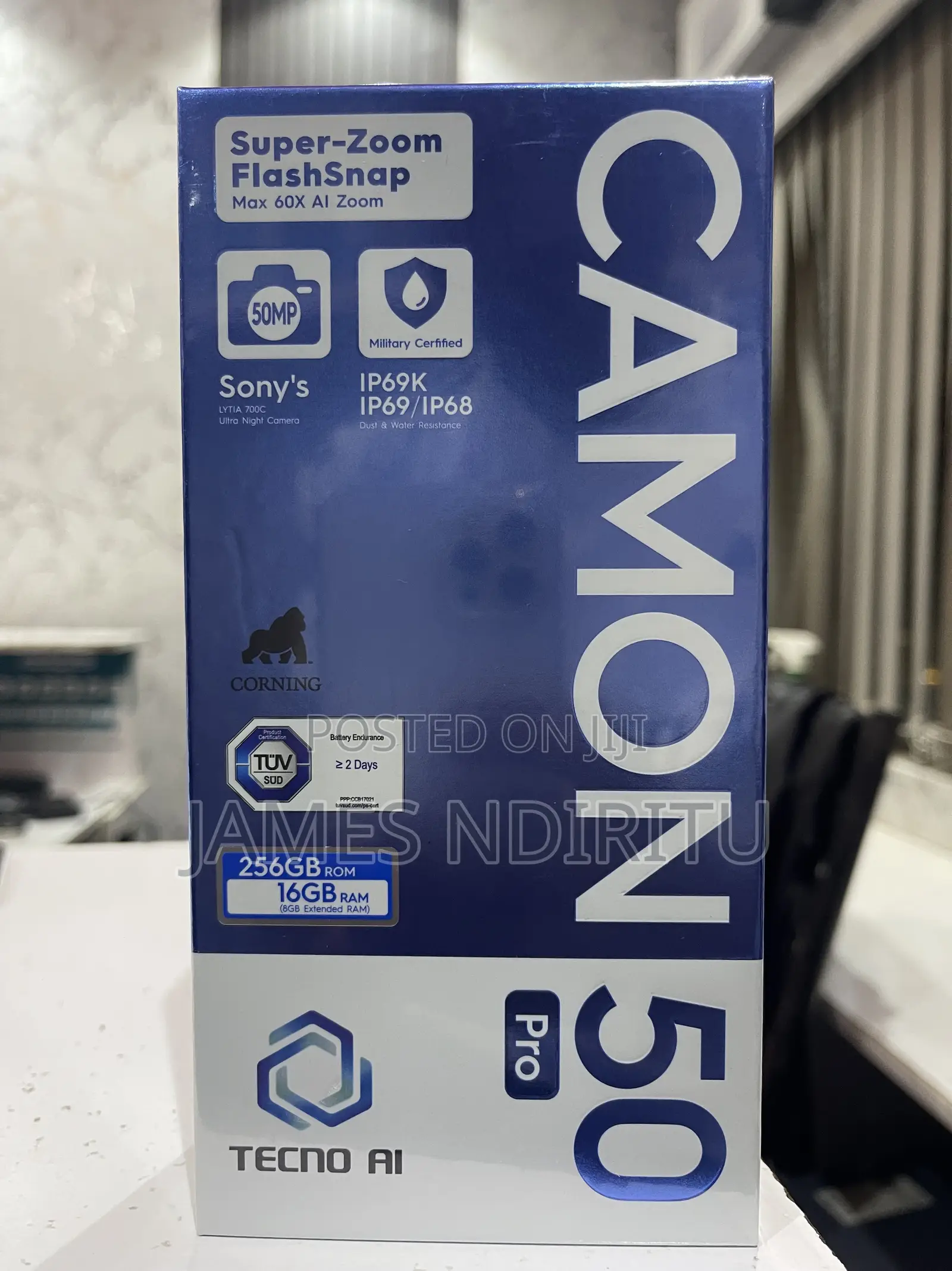 New Tecno Camon 50 Pro 256 GB Black