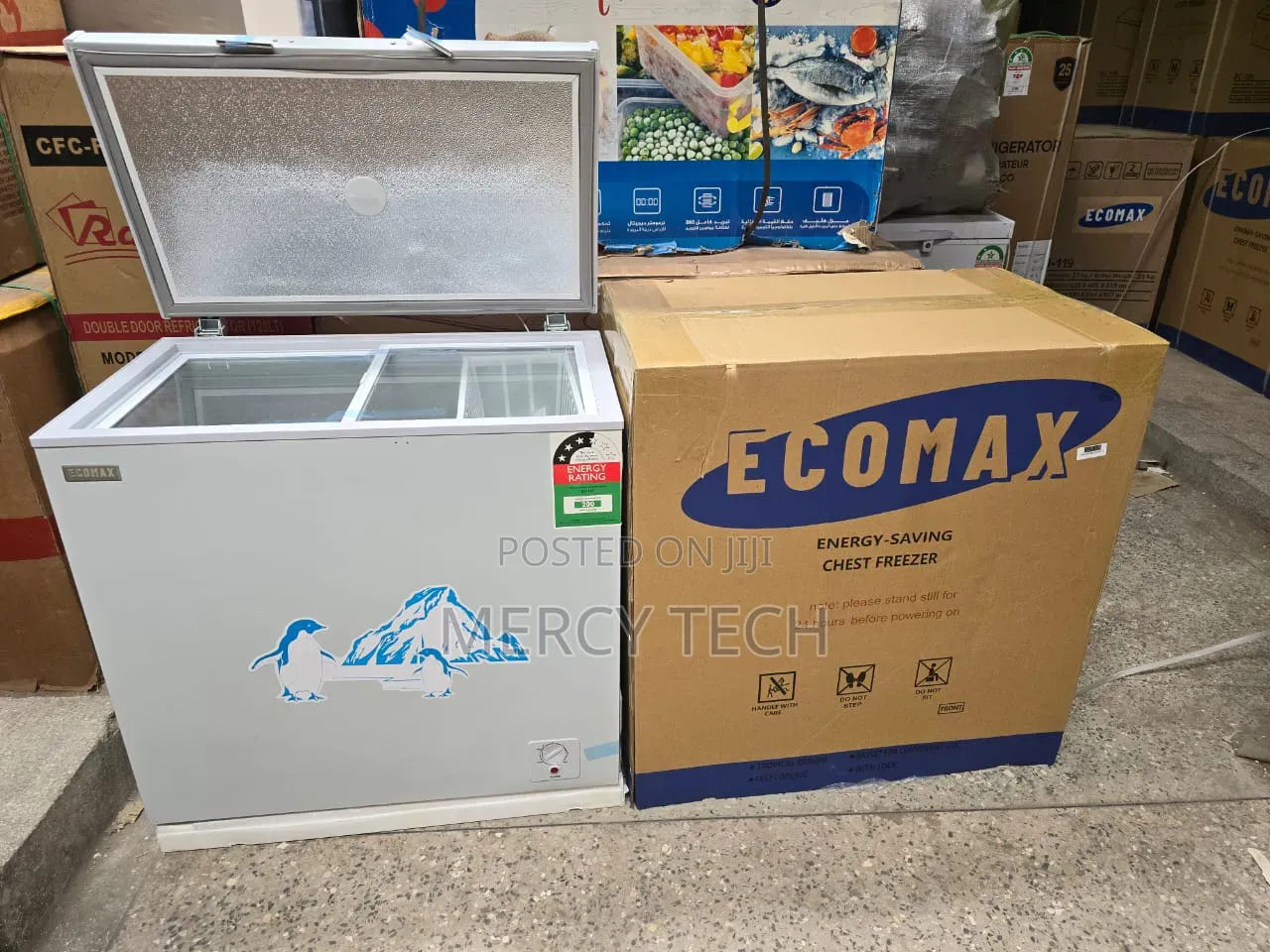 Ecomax 169l Deep Chest Freezer (With Free Fridge Guard)