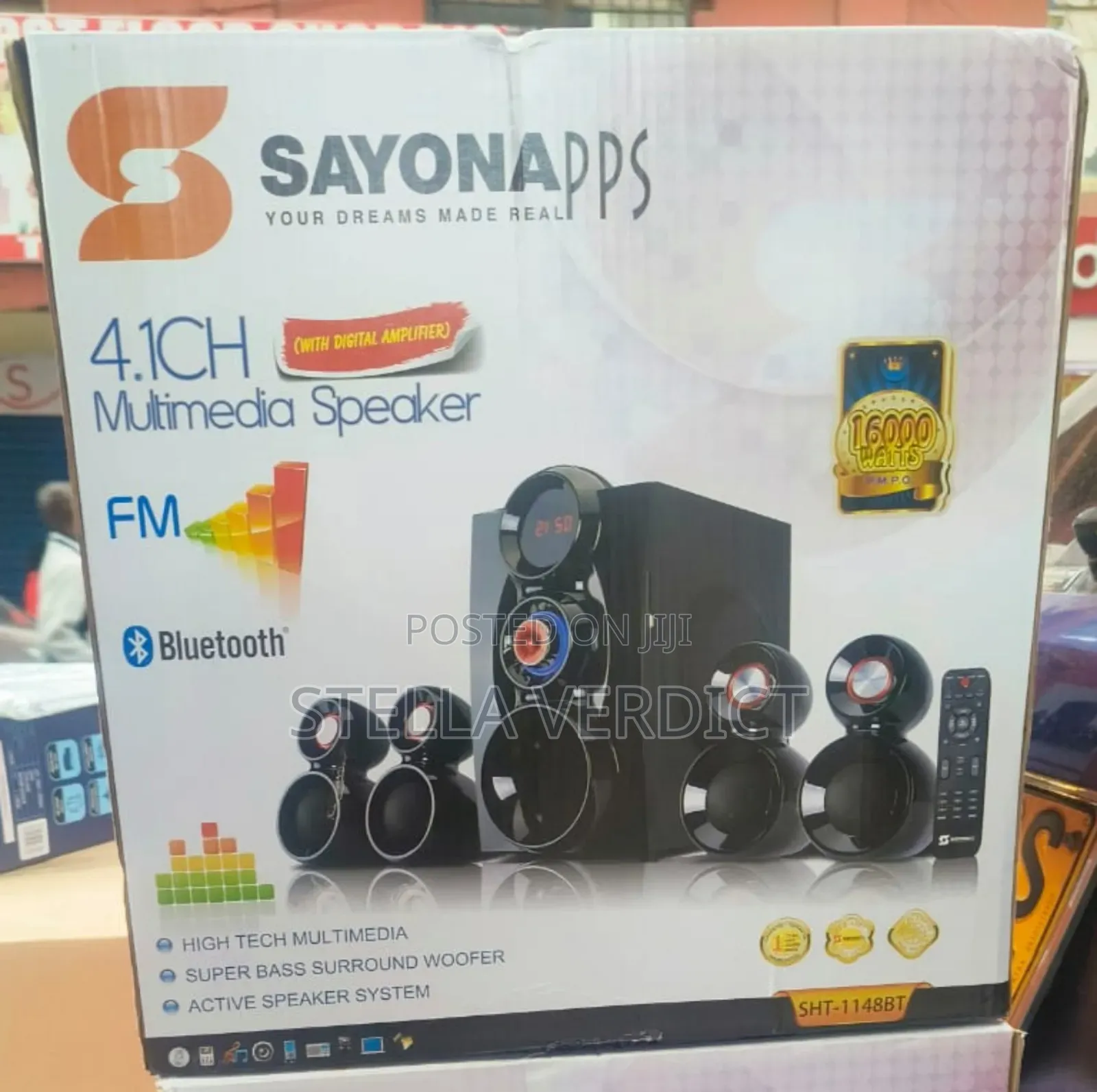 16000 Watts 4.1ch Sayona SHT-1148bt / SHT-1149bt Multimedia Speaker