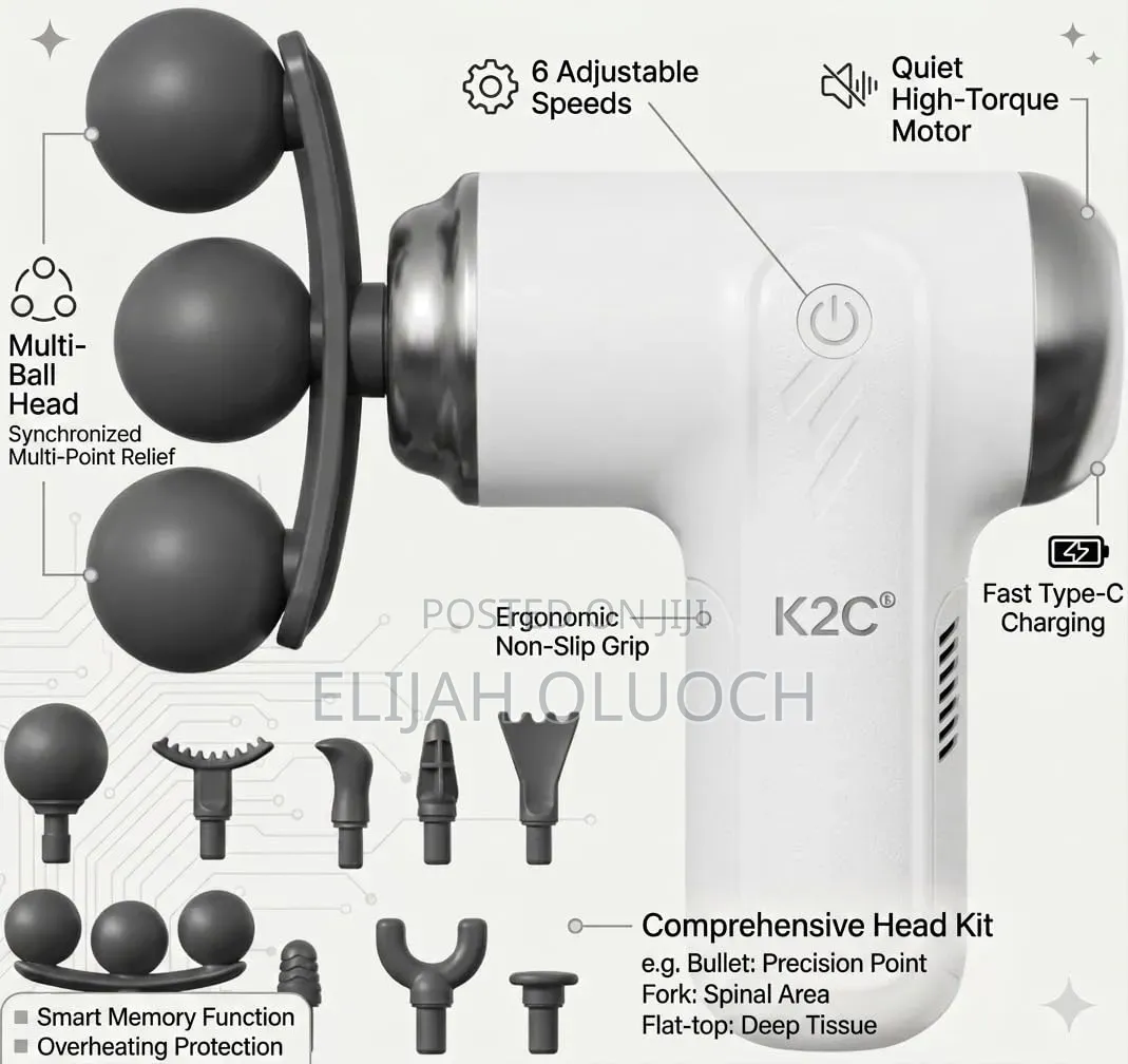9 Head Fascia Massage Gun Now Available