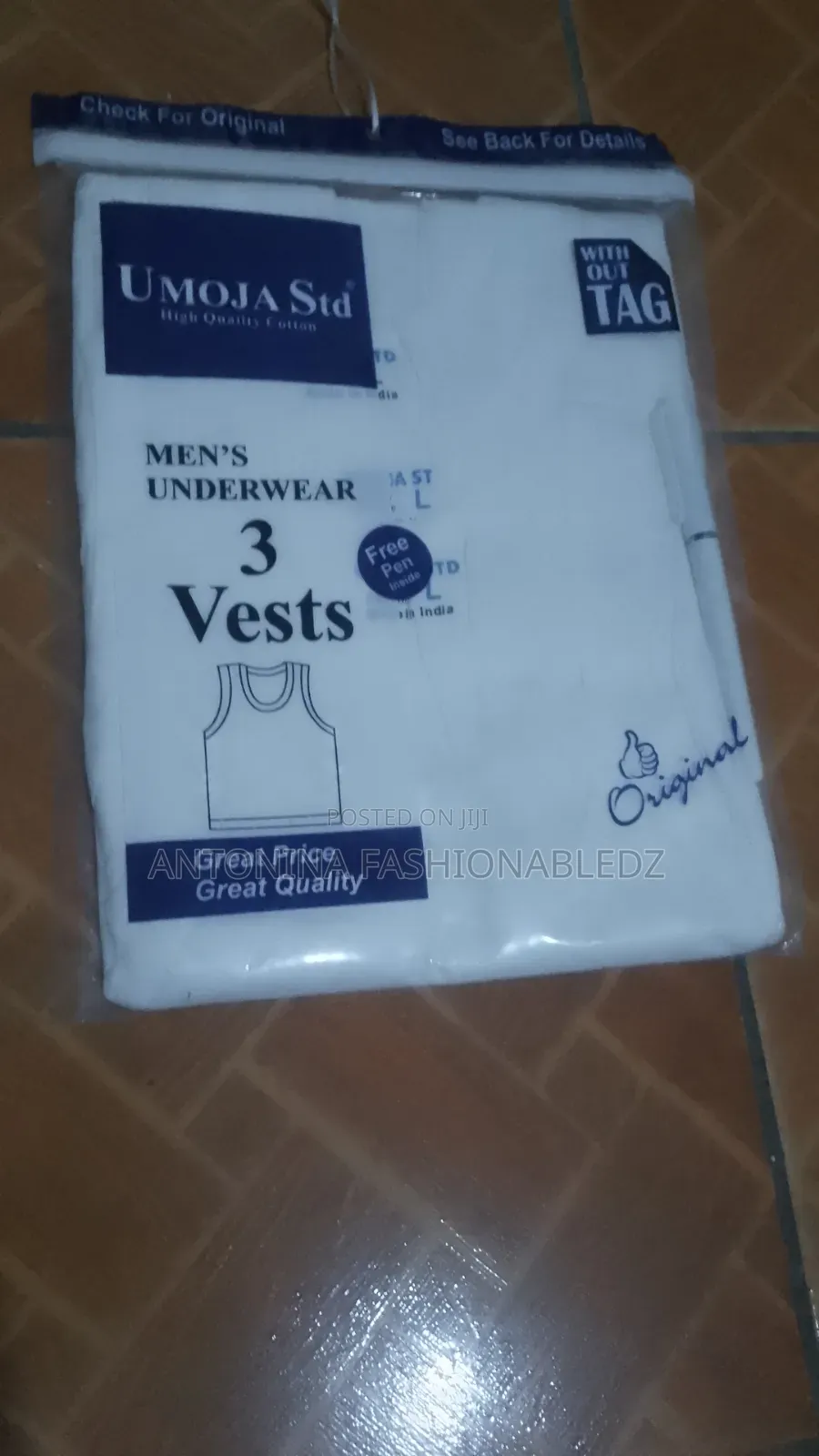 3pcs Vest Pure Cotton