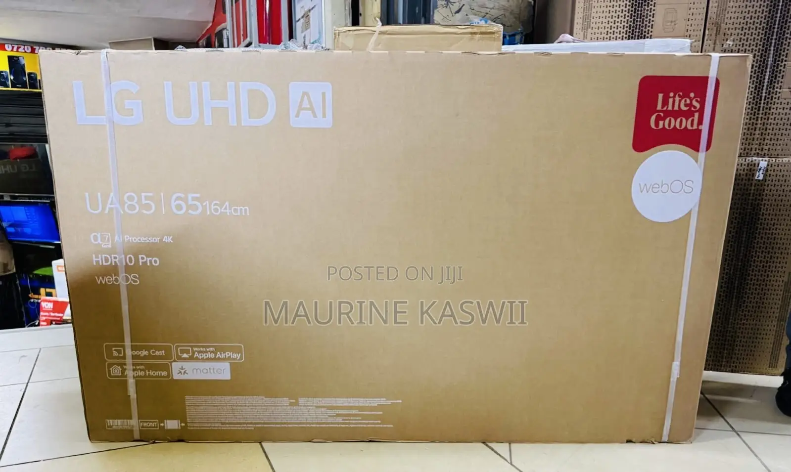 Lg 65”Ua85 Uhd Ai Tv -Frameless