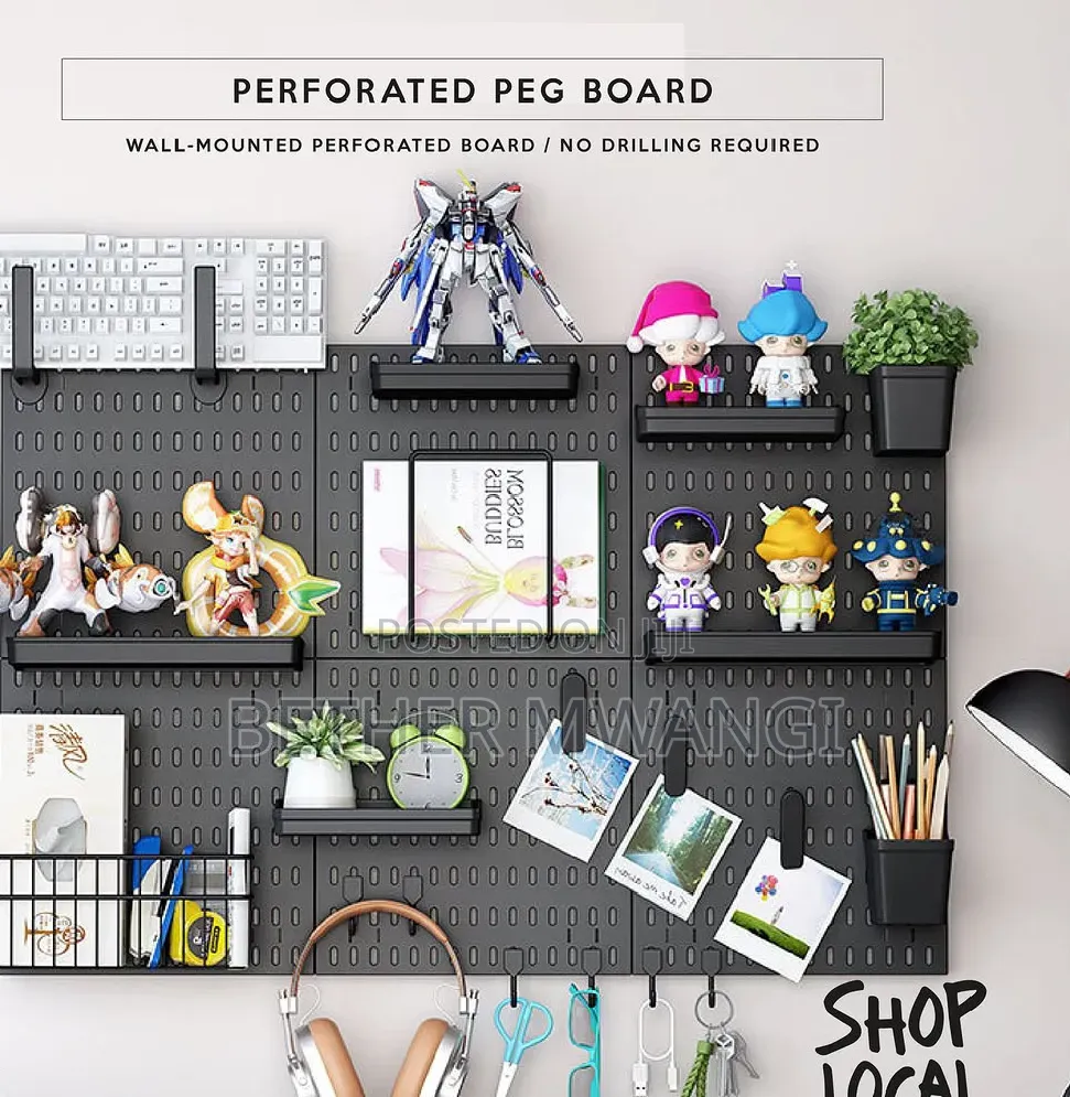 Perforated Peg Board Wall Mount Kit