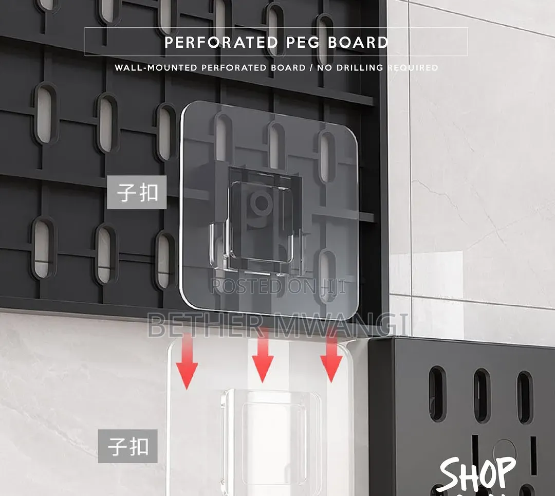 Perforated Peg Board Wall Mount Kit