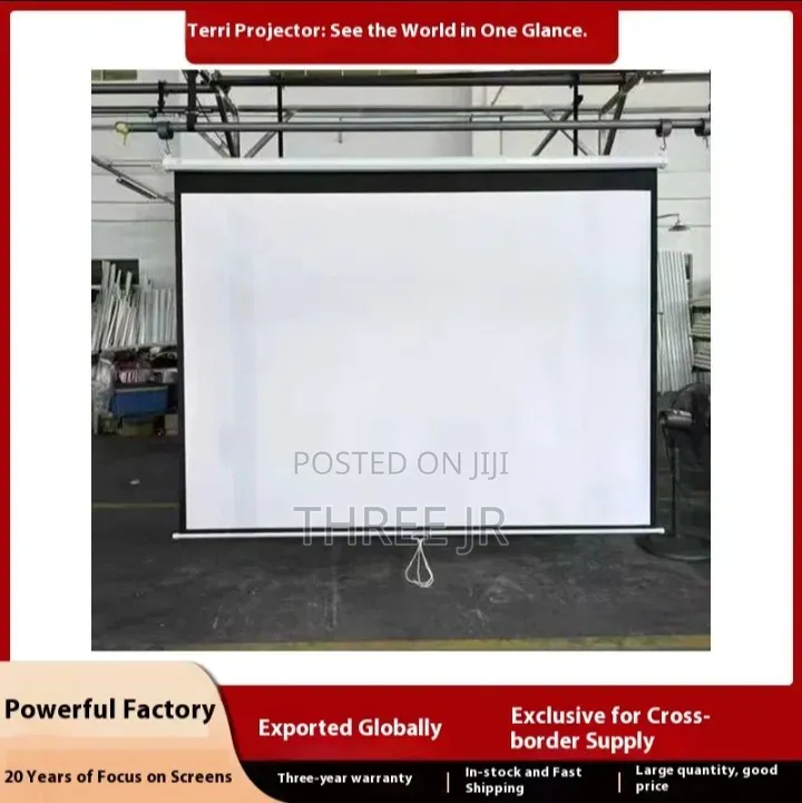Easy to Operate Pull Down Projection Screen for Indoor