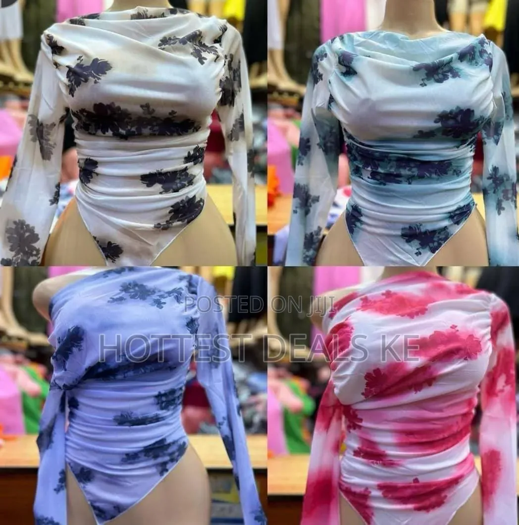 Trending Floral Print and Tie-Dye Mesh Tops