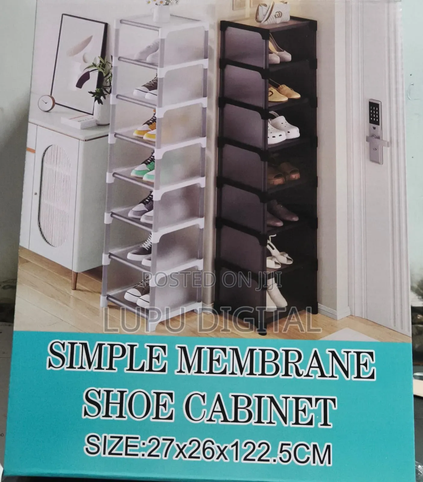 7 Layer Simple Membrane Shoe Cabinet Yk004 Size 27x26x122cm