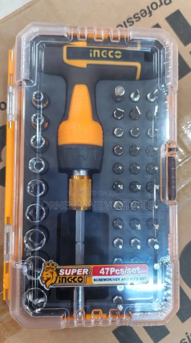 Ingco 47pc Screwdriver and Bits Set