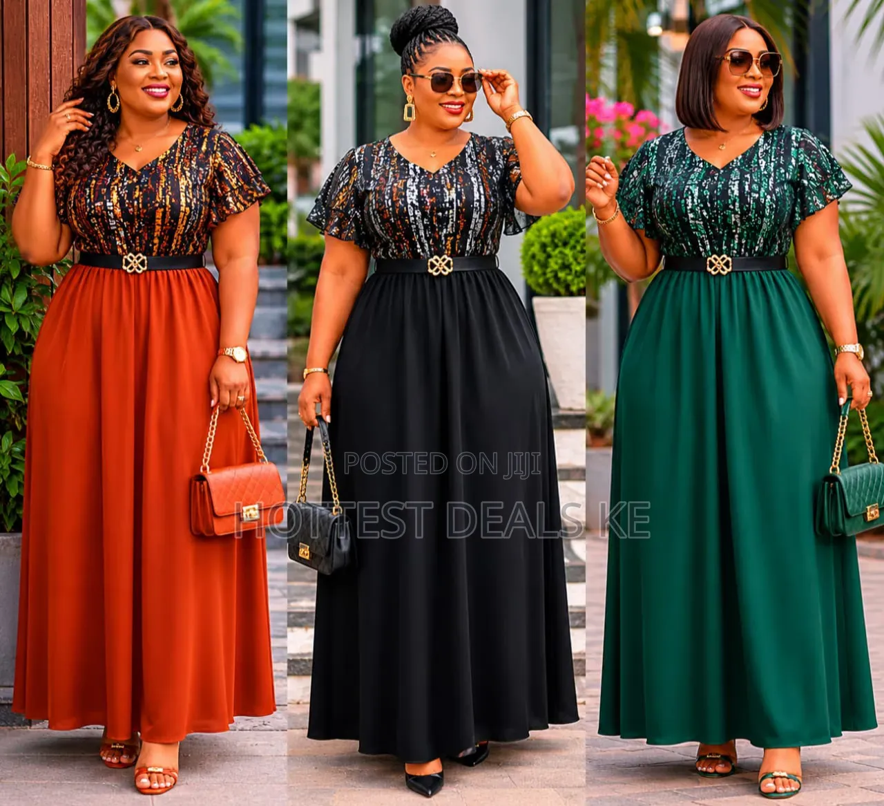 Premium Quality Turkish-Style Maxi Dresses With Belted Waists