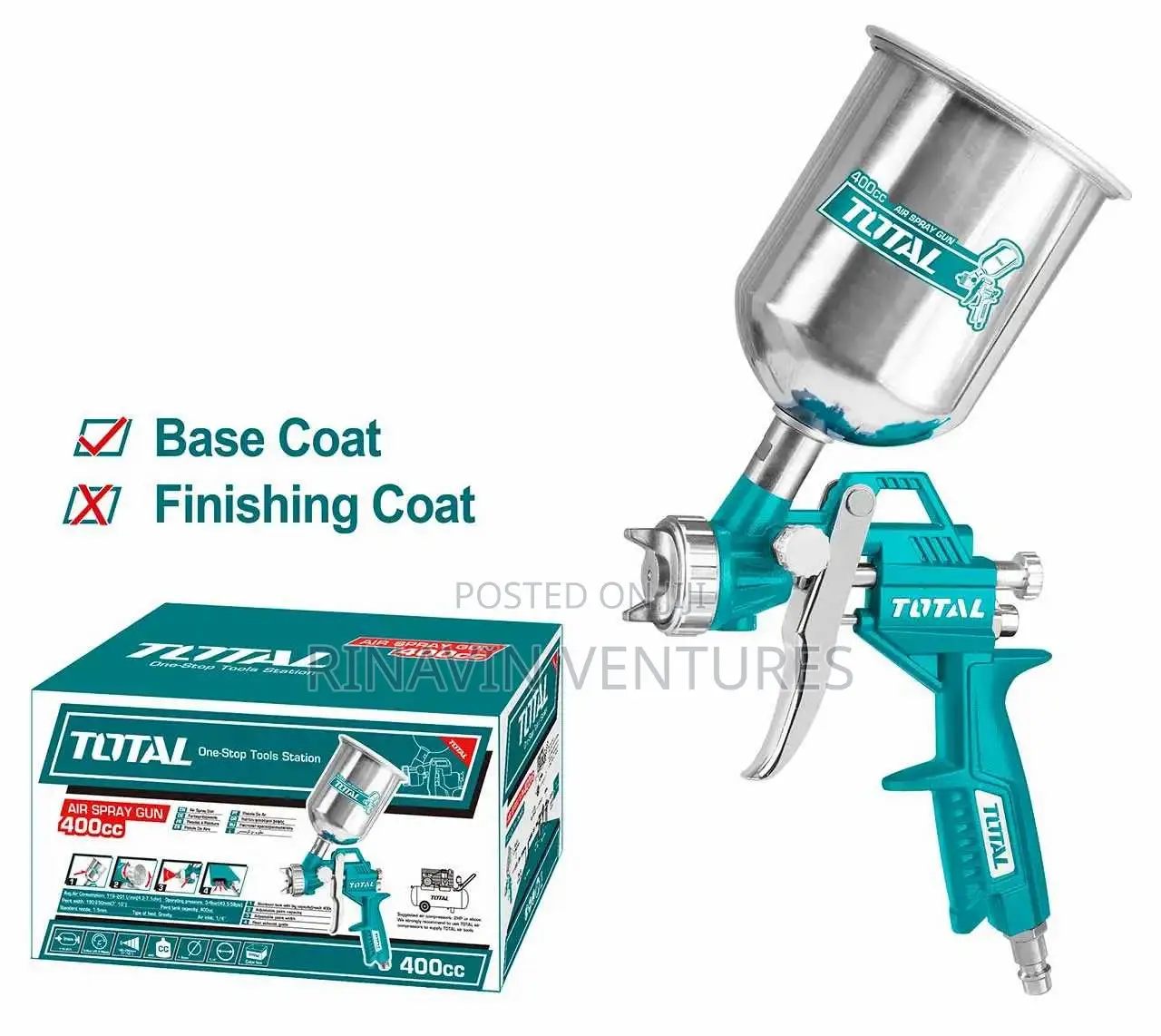 Total Tat10401 Air Spray Gun 400cc