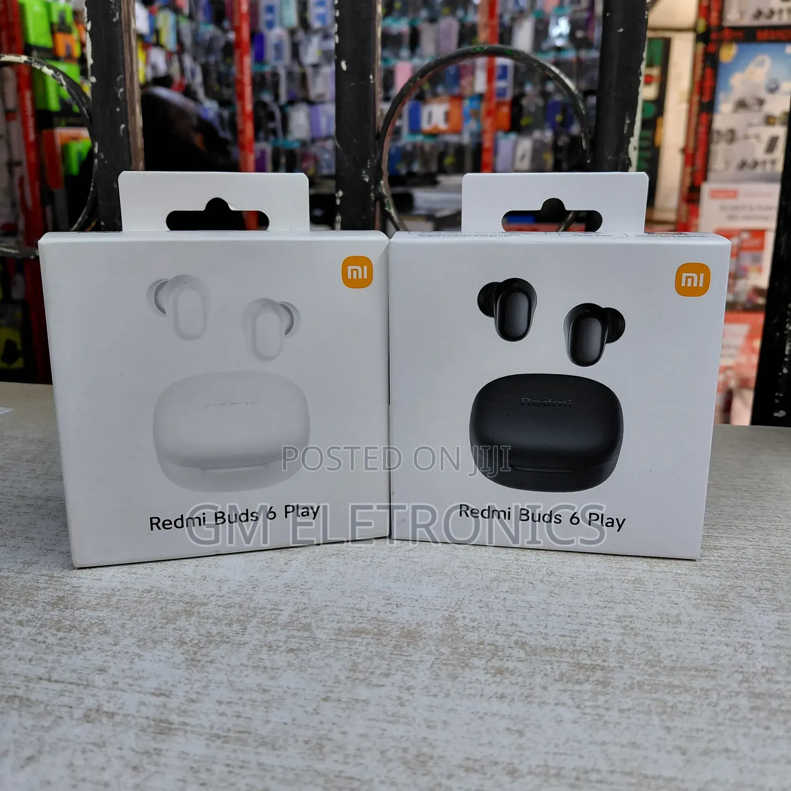 Original Mi Buds 6 Play Wireless Earphones-Black/ White