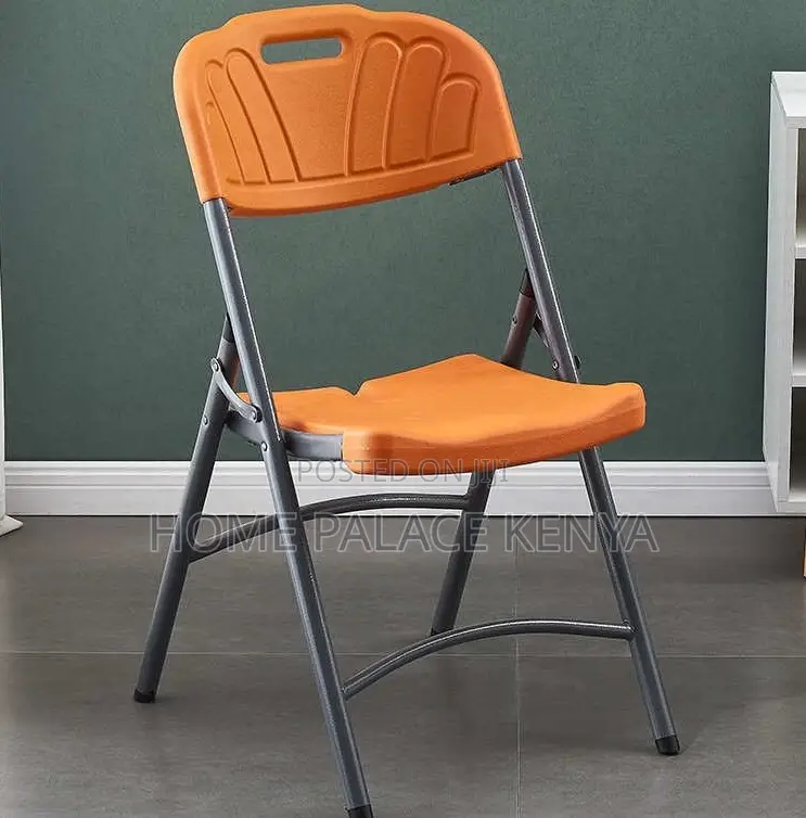 Picnic Chair: Lightweight Portable Plastic Orange Chair for Outdoor