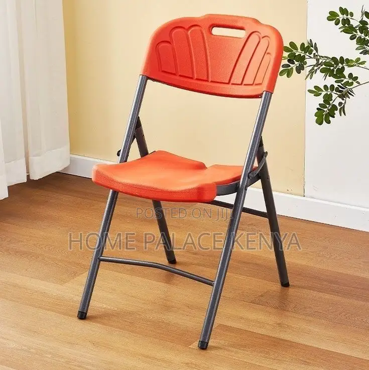 Picnic Chair: Lightweight Portable Plastic Orange Chair for Outdoor