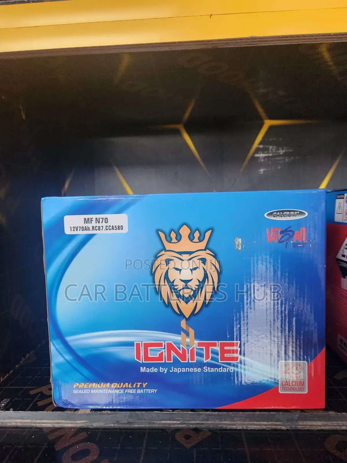 Ignite N70r - Jis · 70ah · Starting Battery