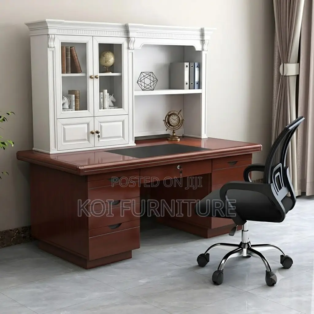Office Desk; 1.2m Mahogany Executive Premium Wood Desk
