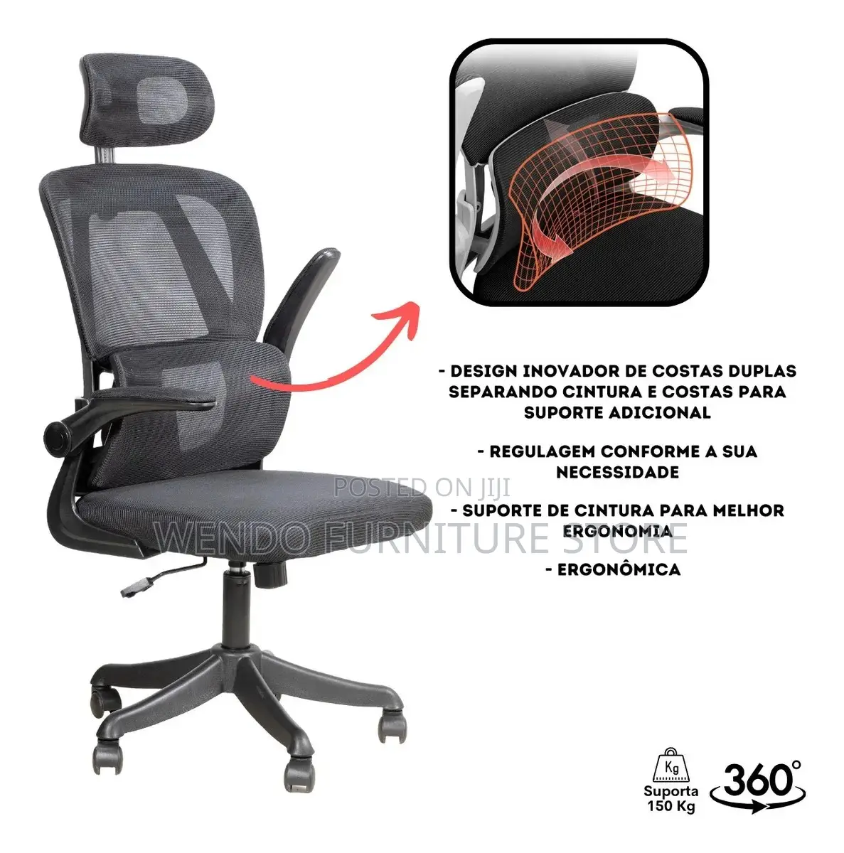 Office Chairs; High Back Orthopedic Swivel Ergonomic Office Chairs