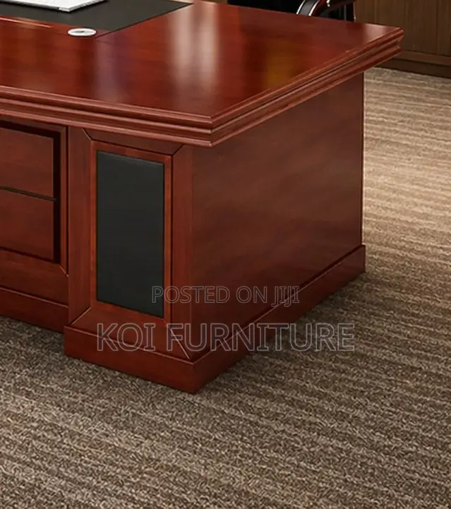 Office Desk; 1.8 Meters Mahogany Executive Premium Office Desk