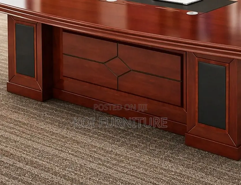 Office Desk; 1.8 Meters Mahogany Executive Premium Office Desk