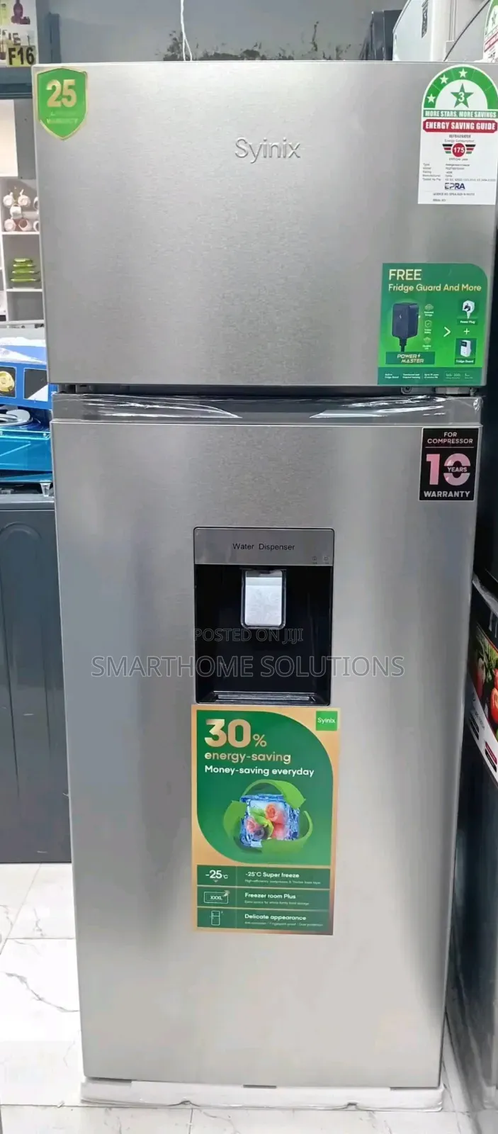 210 LTRS Syinix Double Door Refrigerator + Dispenser #Sn4