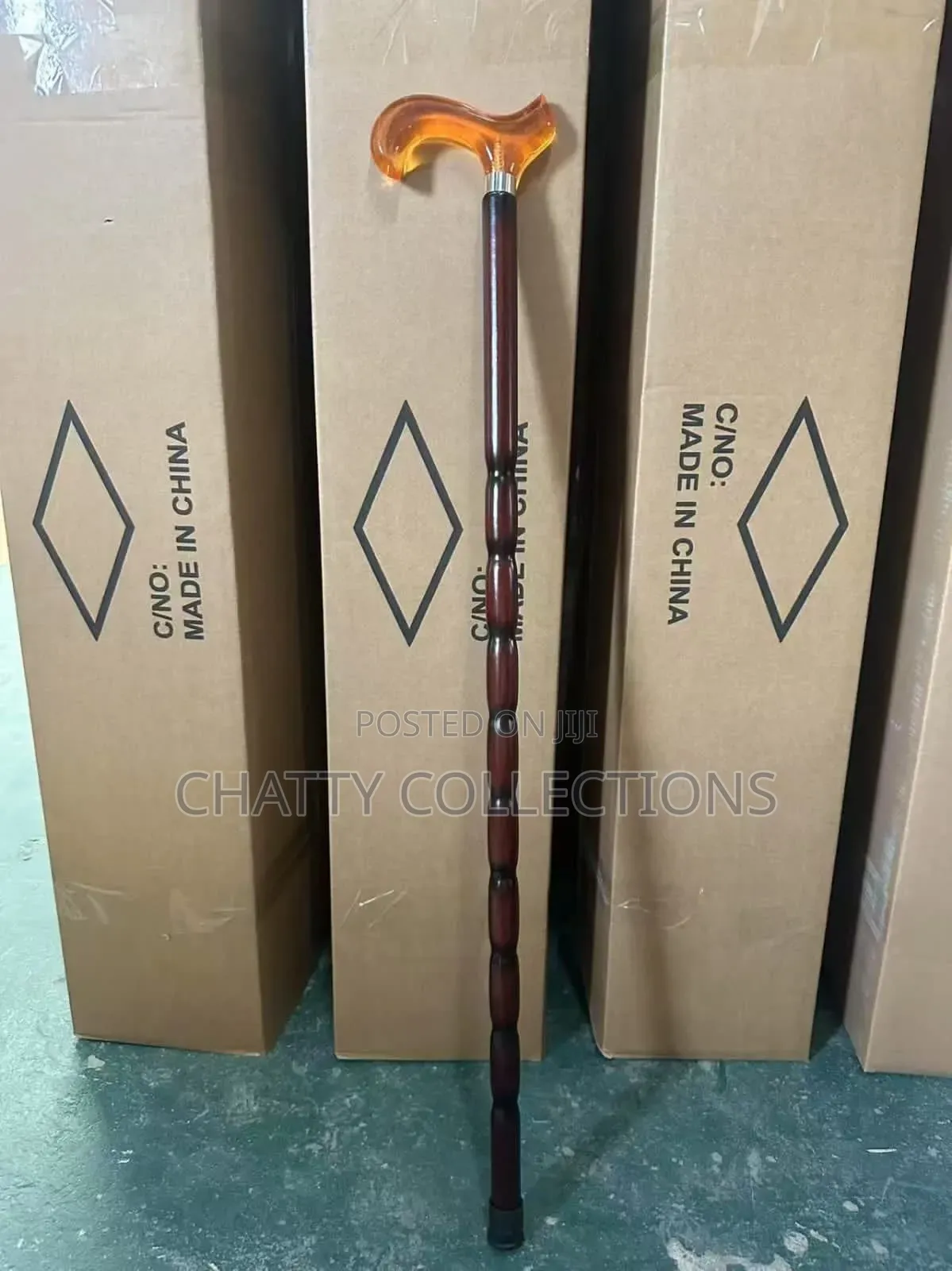 Glass Handle Wooden Walking Sticks