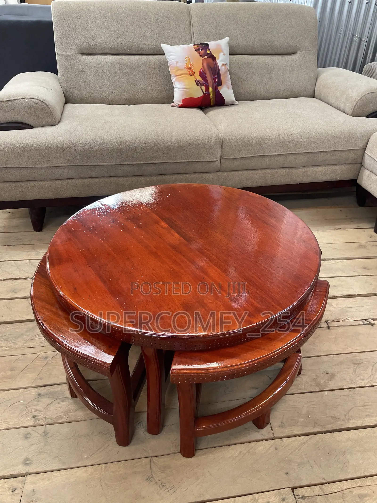 Mahogany 4 in 1 Coffee Table Set