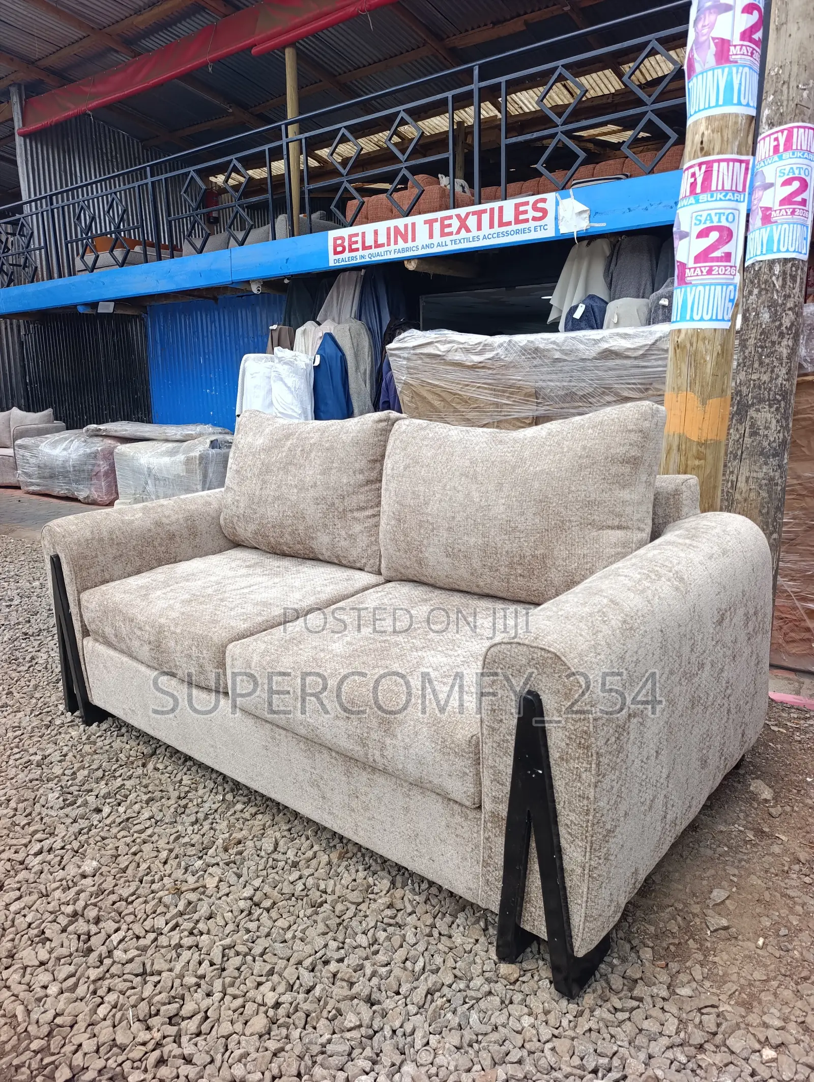 Wooden Detailed Modern Sofa