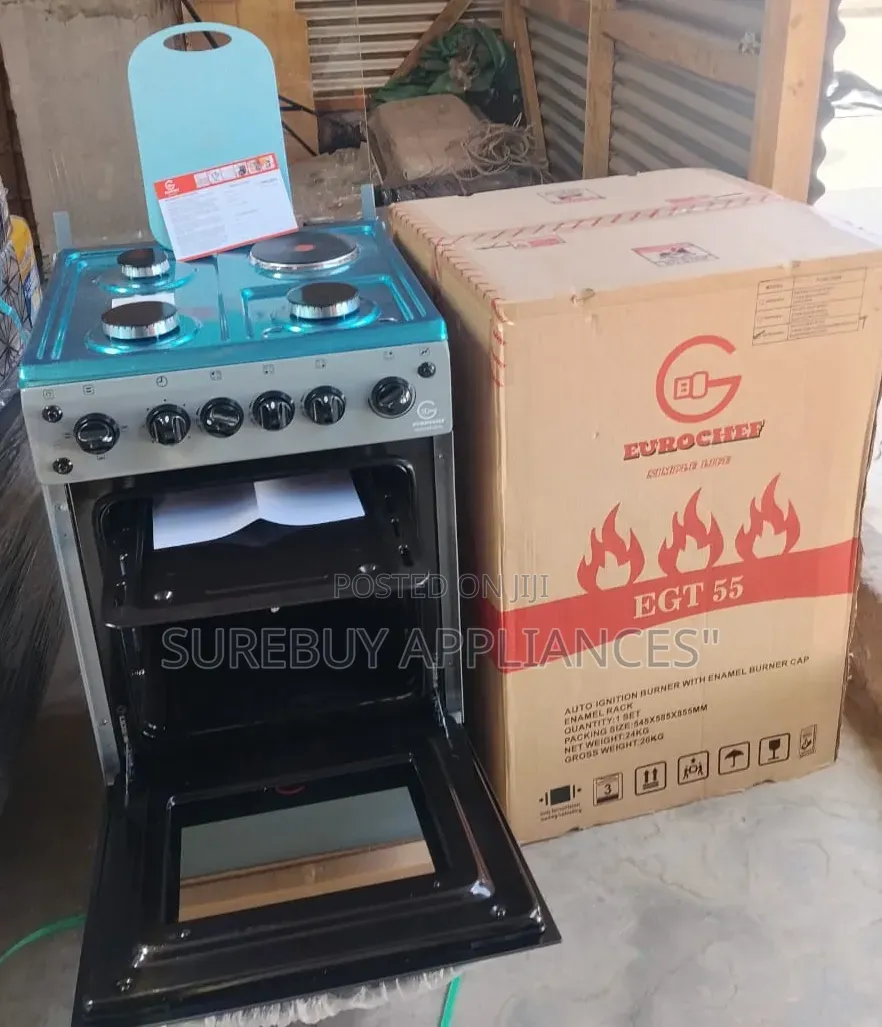 Eurochef 3g+1e Standing Cooker With Electric Oven 50x55