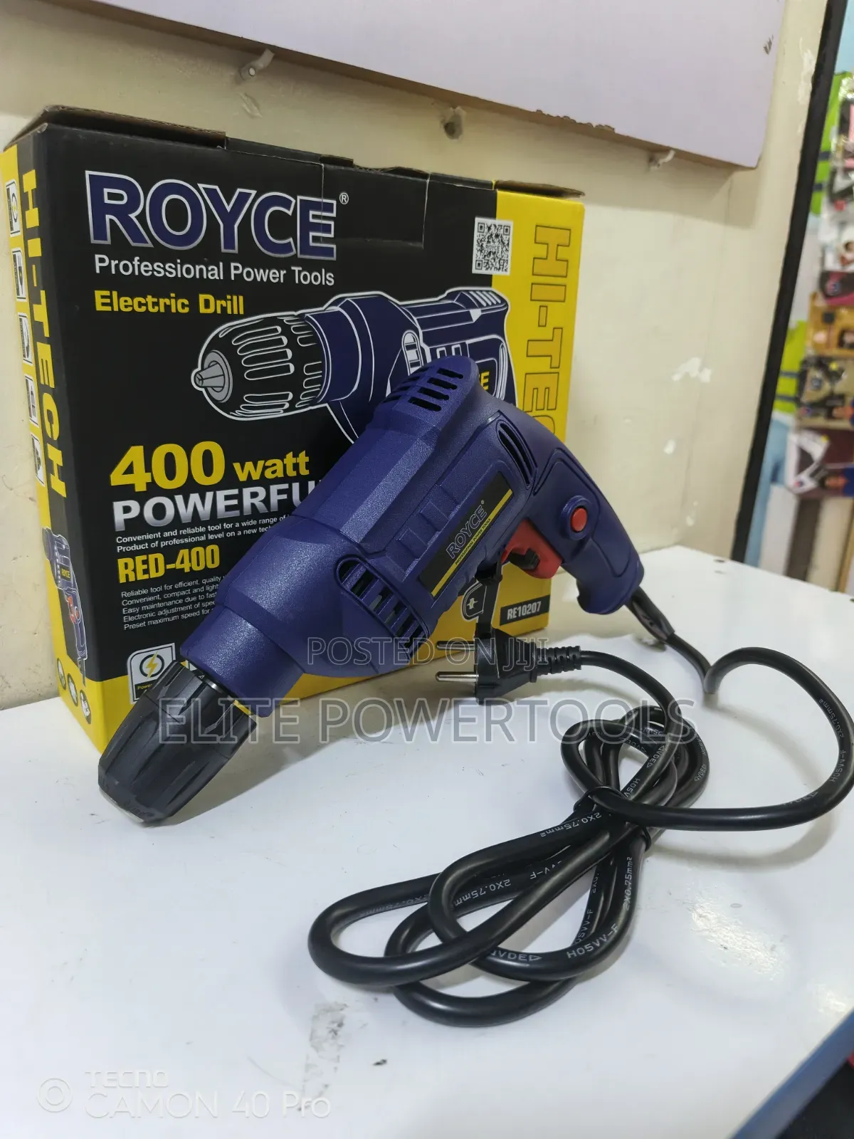Royce 400w Electric Drill | High-Speed Hand Drill for Wood Metal