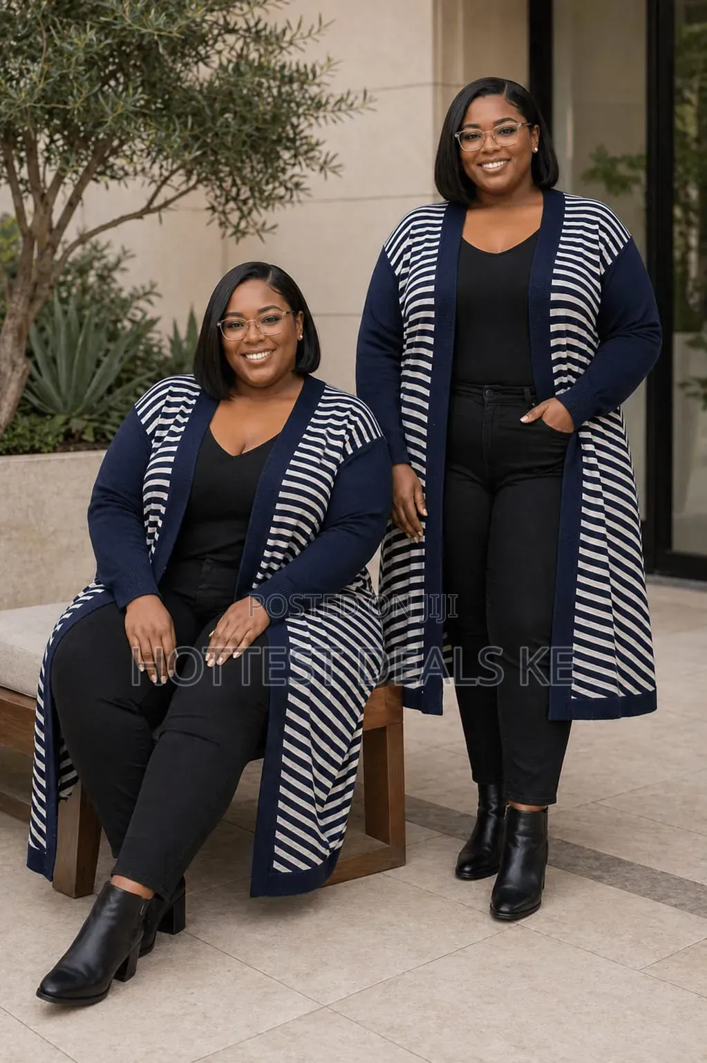Coloured Striped Long Cardigans/Kimonos