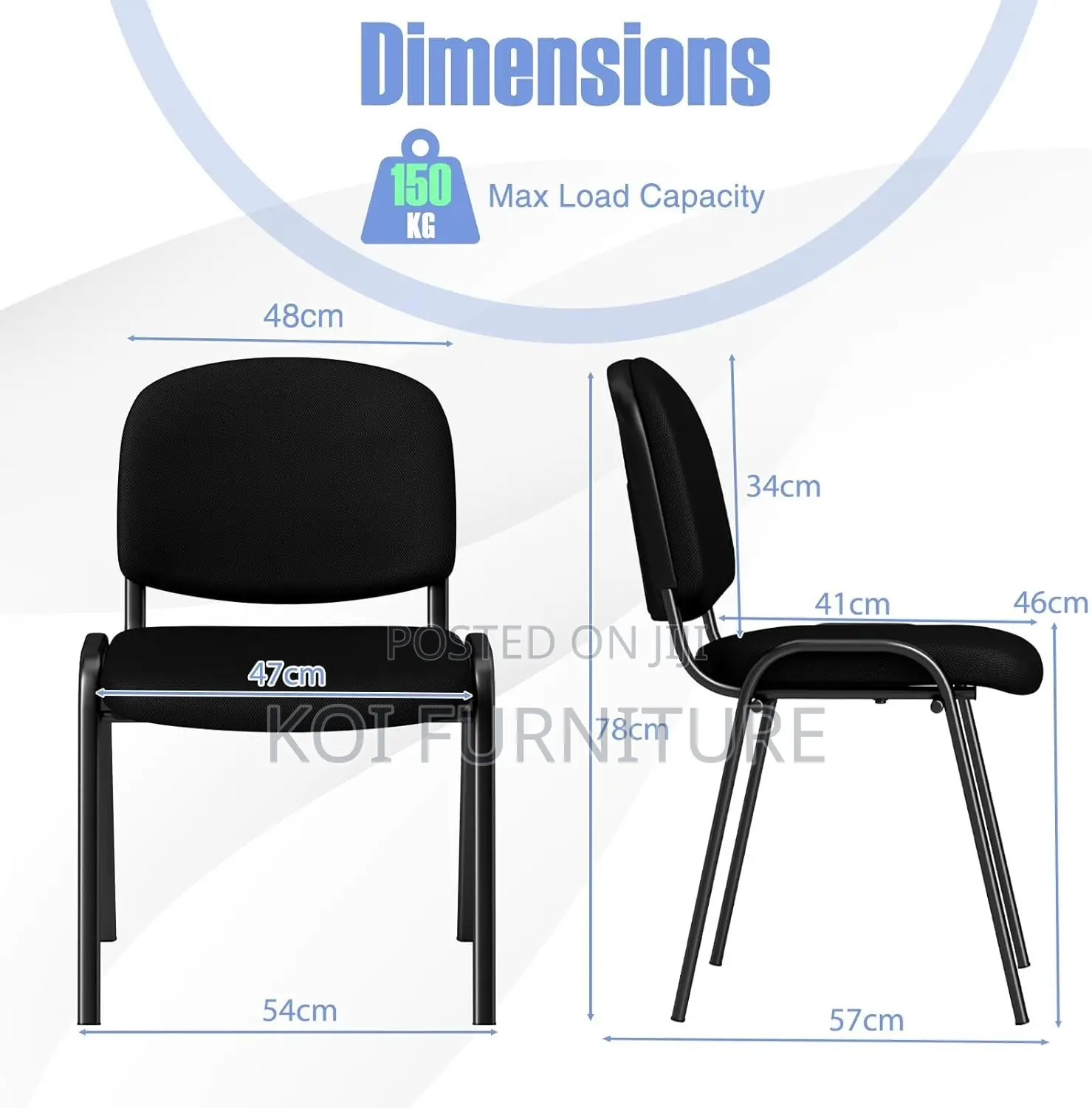 Office Chairs; Mid Back Tosca Fabric Ofice Meeting and Visitors Chairs