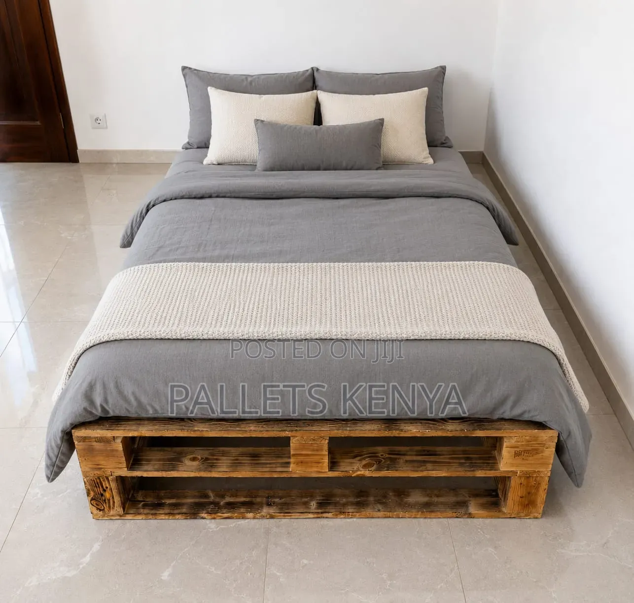 4×6 Pallet Bed Frame – Strong, Durable Wooden Bed Frame.Jk