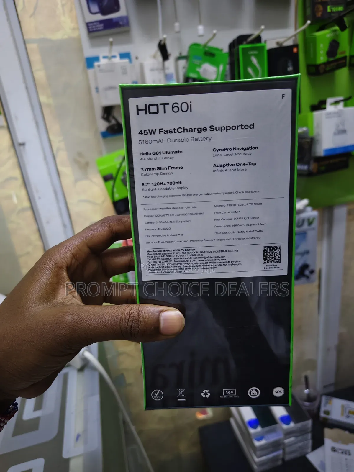 New Infinix Hot 60i 128 GB Blue