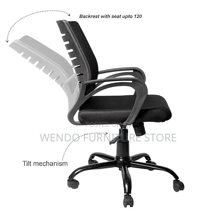 Office Chairs; Mesh Clerical Chair With Fixed Strong Armrest