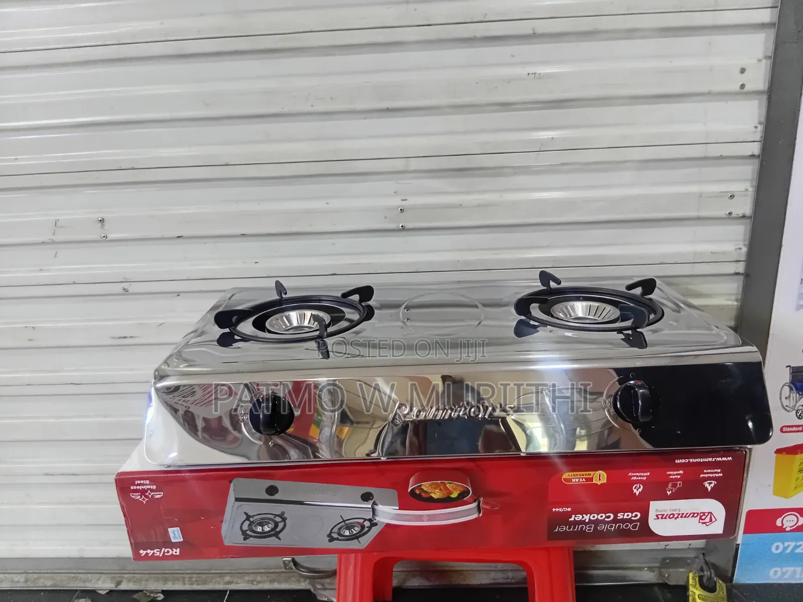 Ramtons Stainless Double Burner Cooker Table Top RG/544