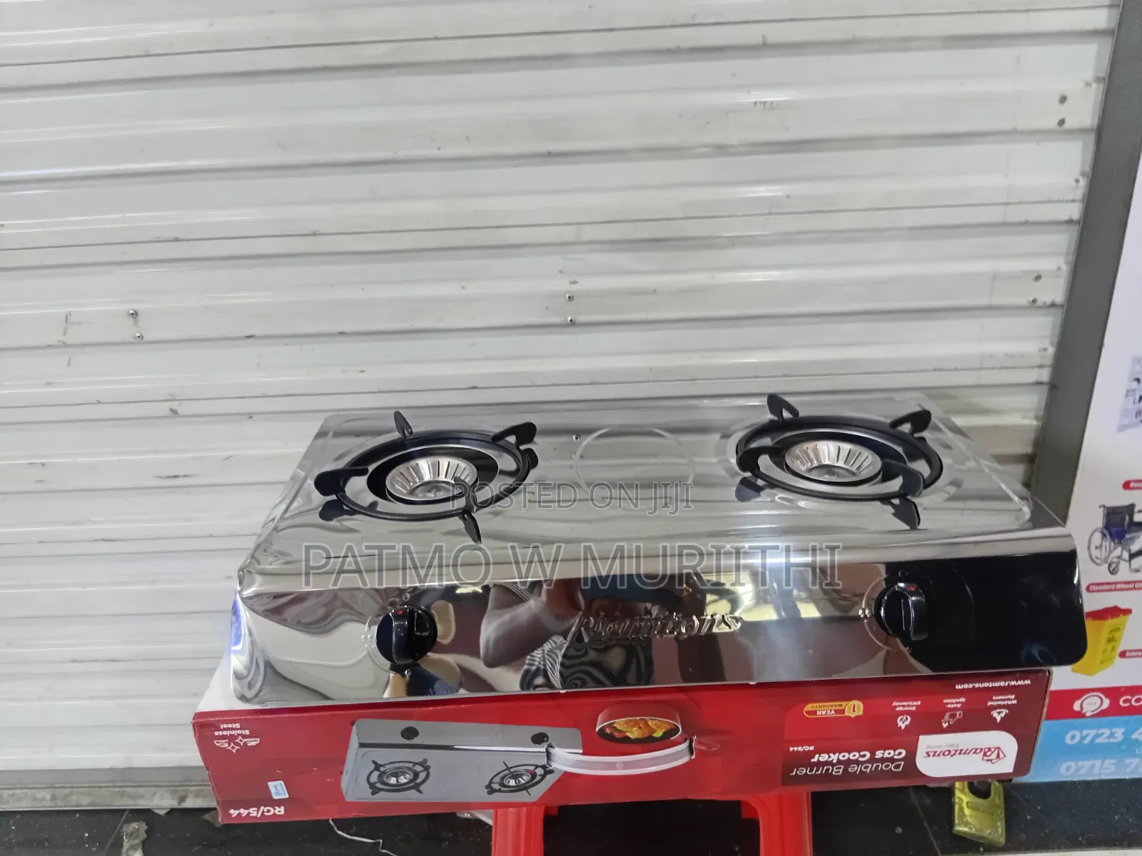 Ramtons Stainless Double Burner Cooker Table Top RG/544