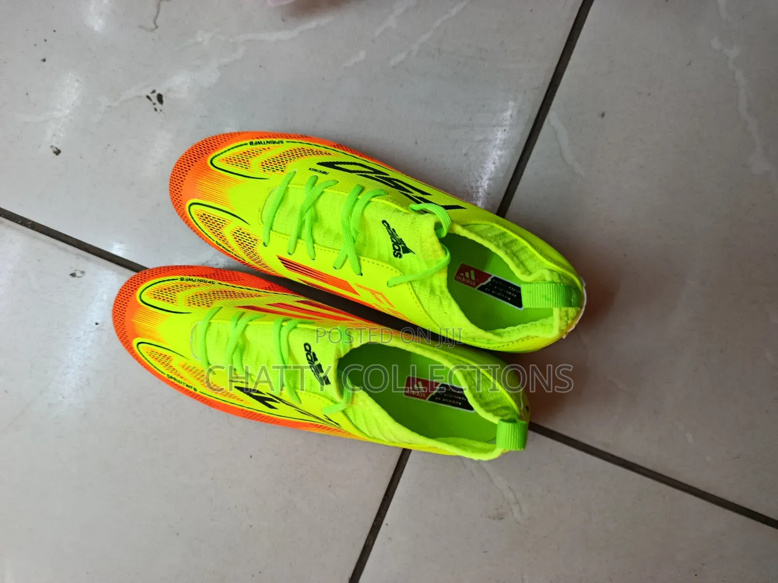 Luminous Green and Orange F50 Unisex Football Boots Size 40 to 45