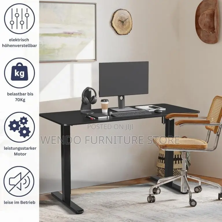 Office Desk; Ergonomic Electric Adjustable Home Performing Desk