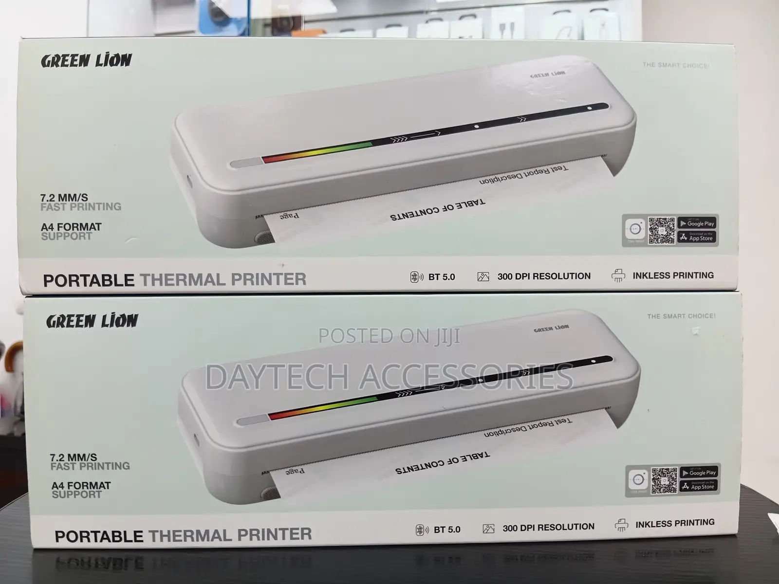 Green Lion Portable Thermal Printer 2600mah Battery.
