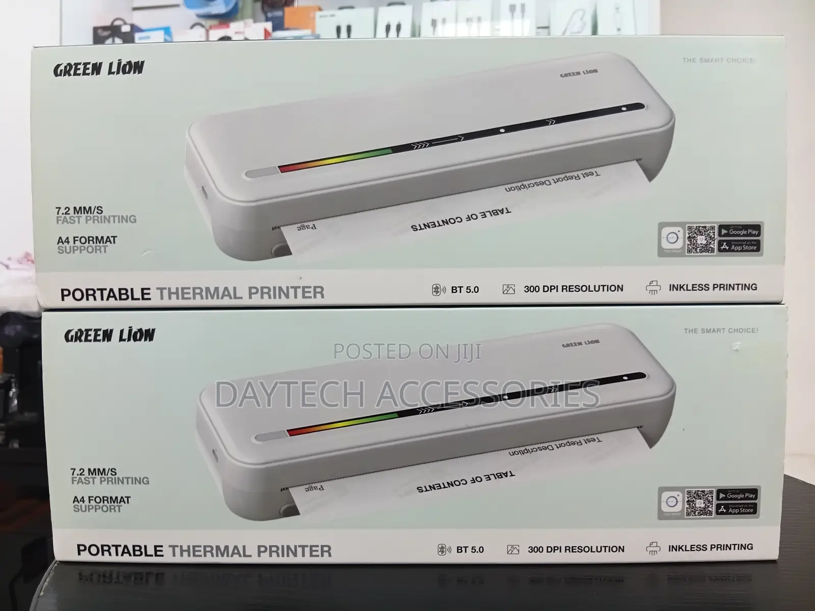 Green Lion Portable Thermal Printer 2600mah Battery.