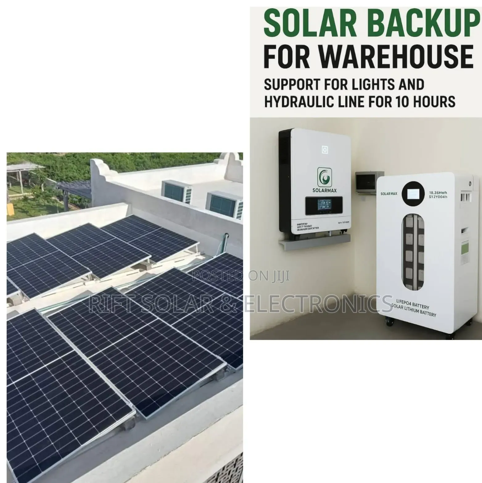10kva VHM Inverter - 16kwh Lithium Battery - (10) 585w Bifacial Solar