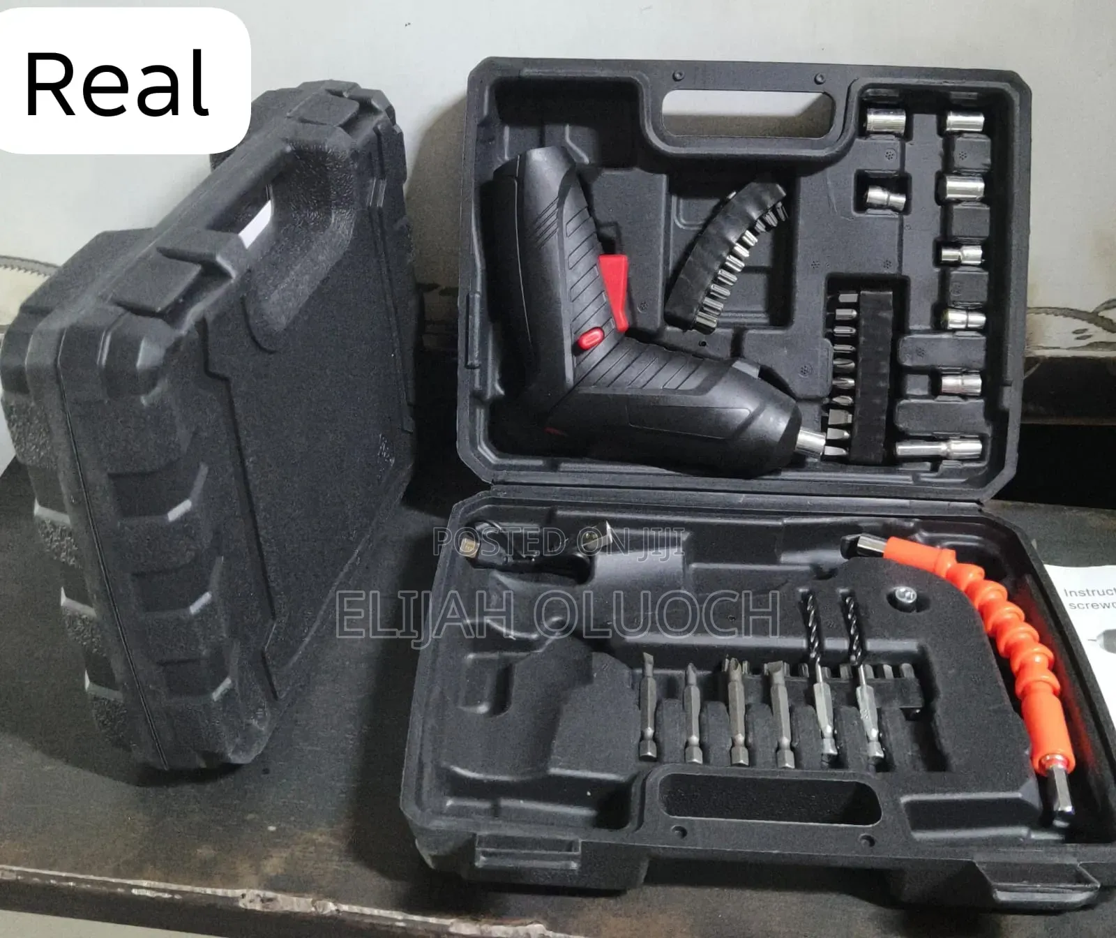 47pc Rechargeable Drill Screw Driver Tool Box Set Now Available