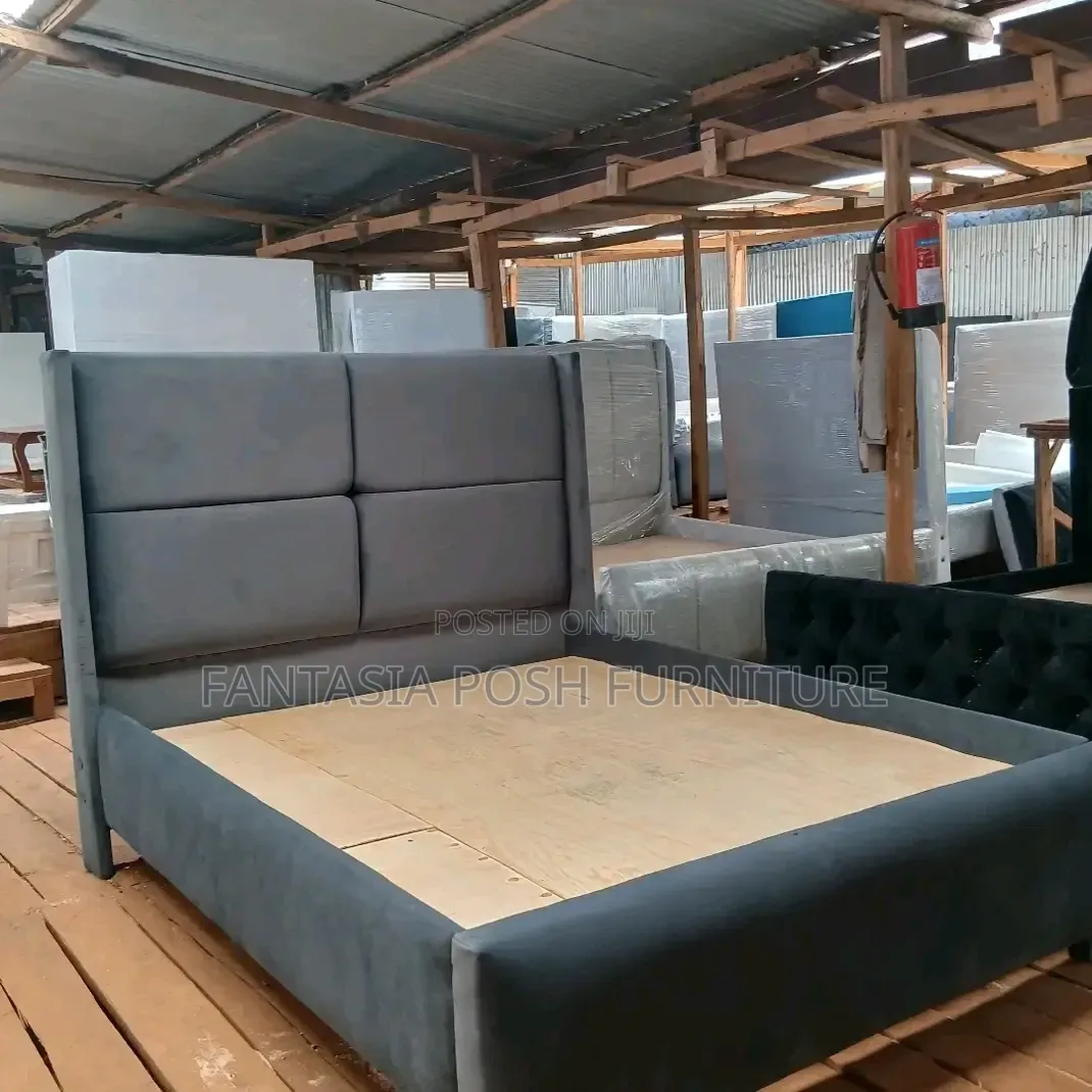 Grey Panel Bed /Simple Design 5 by 6