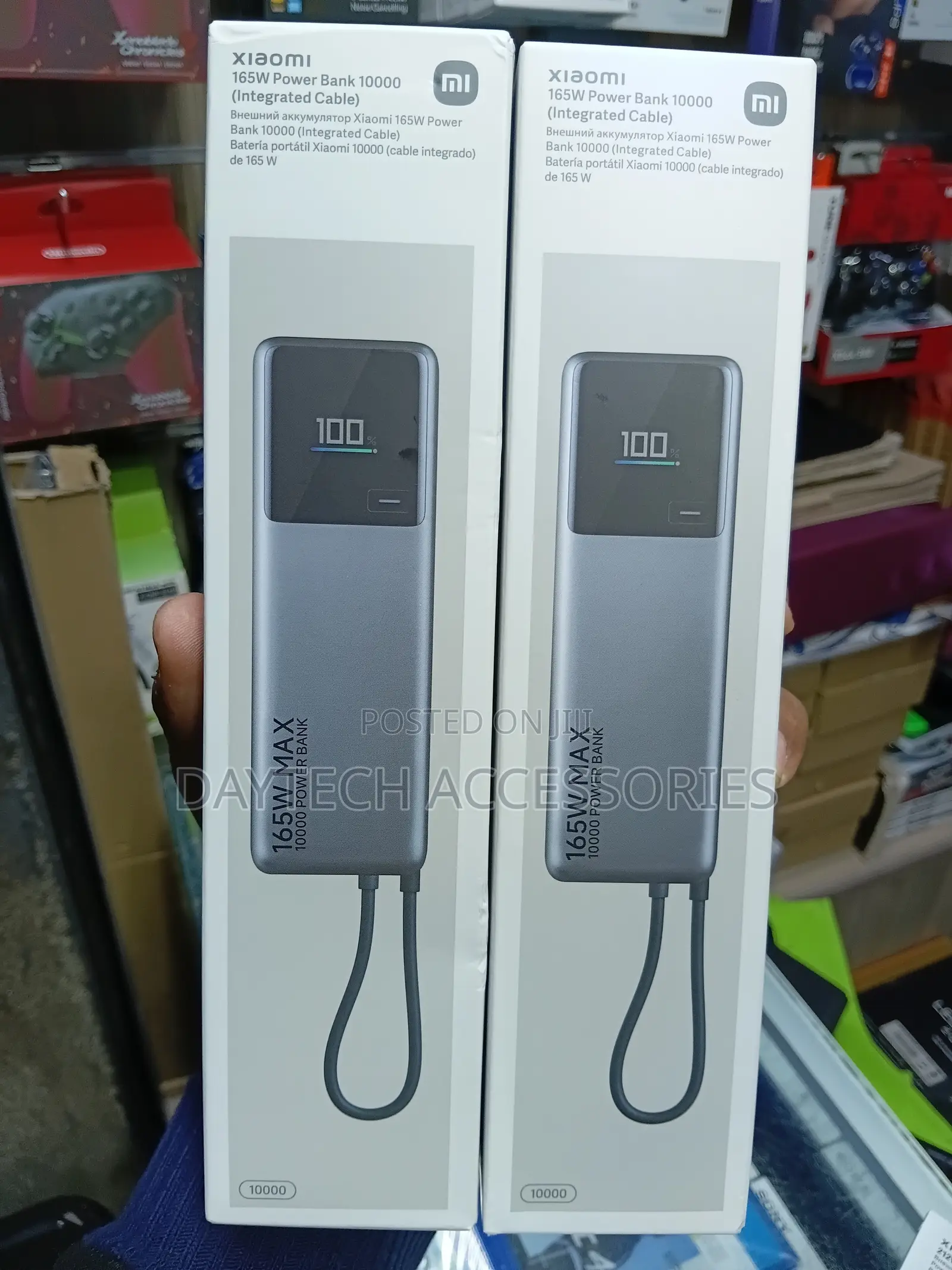 Xiaomi 165w Power Bank 10000 Mah Integrated Cable Usb-C Gray Bhr9361gl