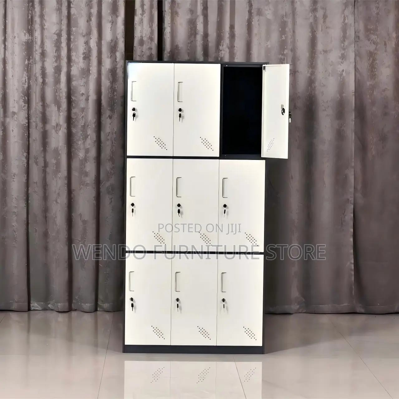 Office Cabinet; 9 Lockers Steel Office Cabinet