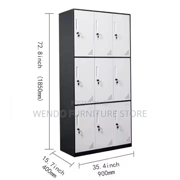 Office Cabinet; 9 Lockers Steel Office Cabinet