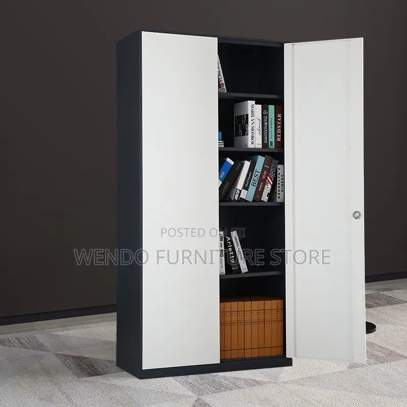 Office Cabinet; Two Doors Steel Adjustable Shelves Cabinet
